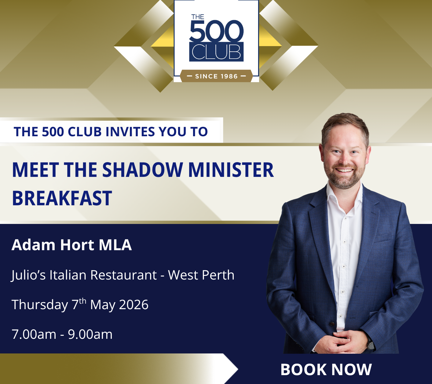 Meet the Shadow Minister Breakfast with Adam Hort