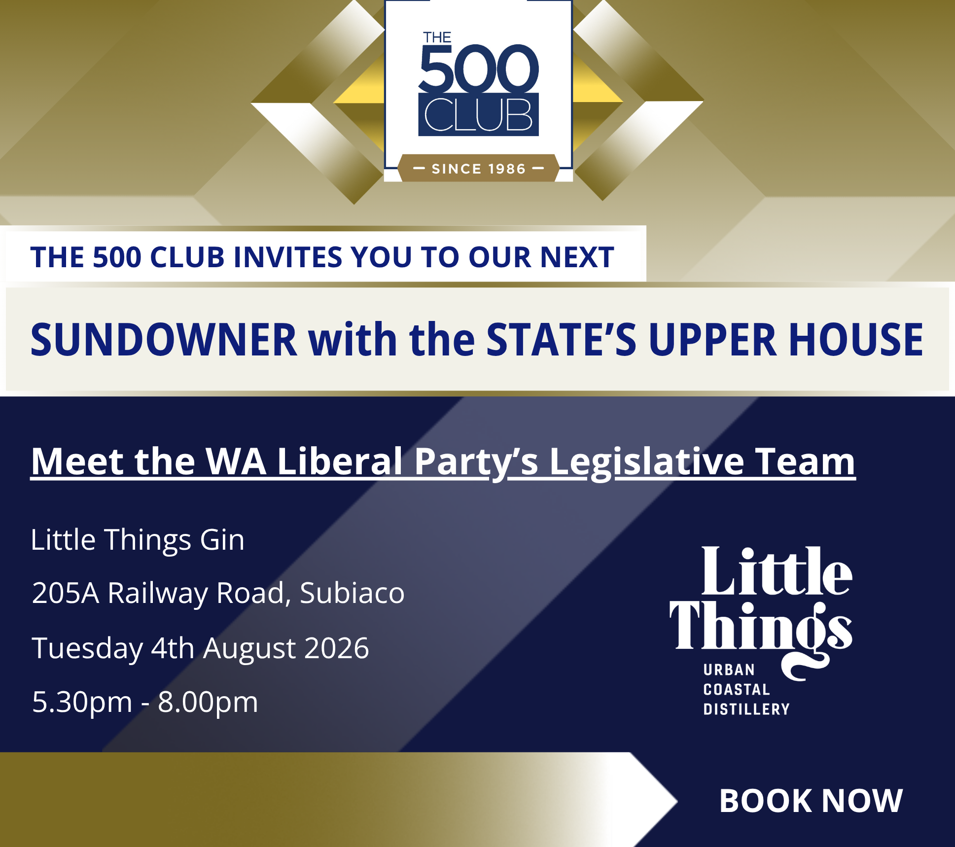 The 500 Club Sundowner - Meet the State's Upper House