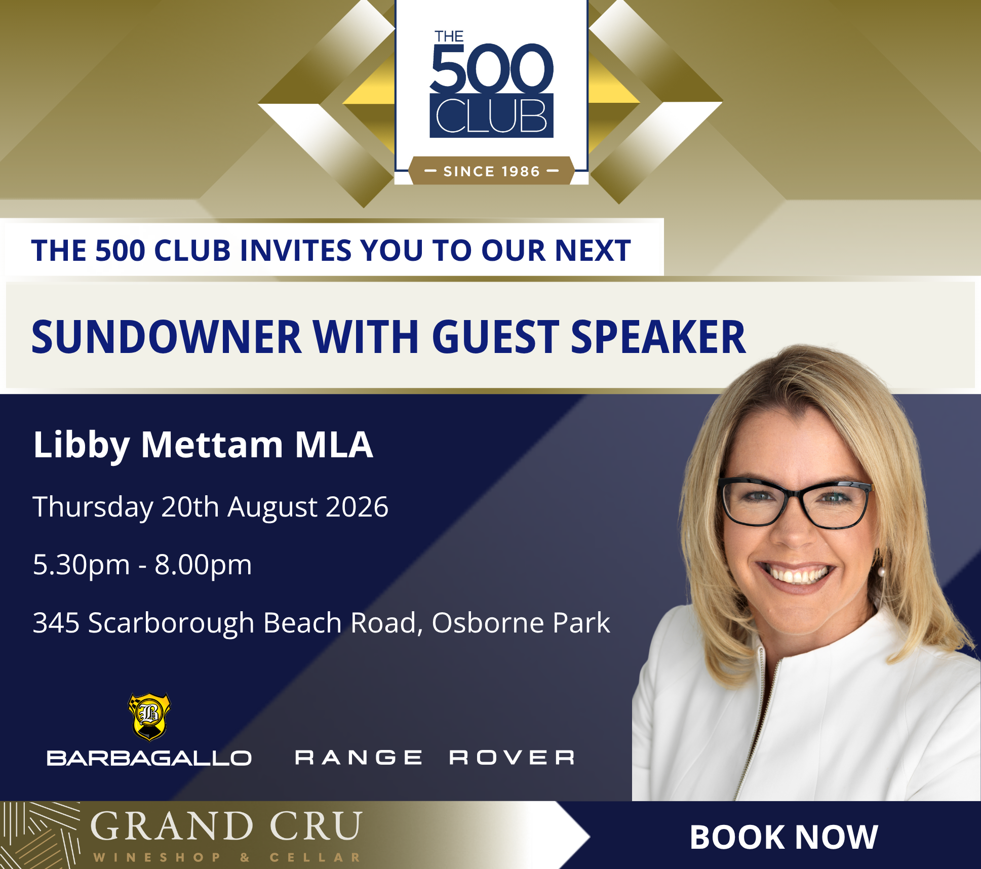 500 Club Sundowner at the iconic Barbagallo Showrooms