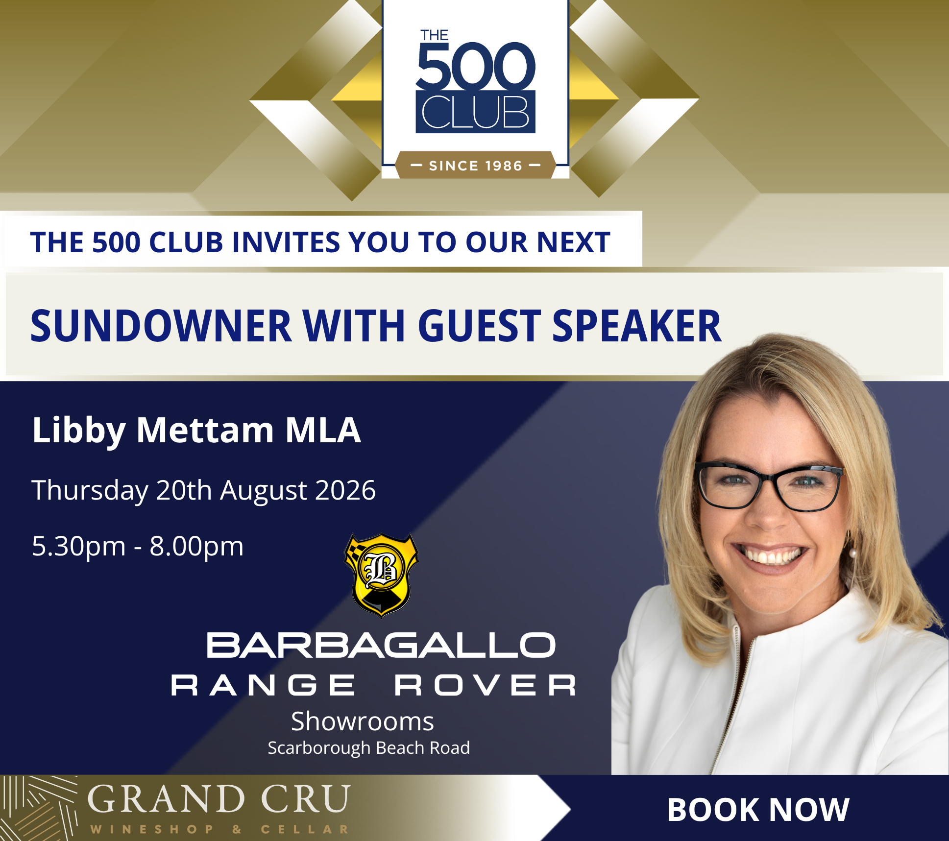 500 Club Sundowner at the iconic Barbagallo Showrooms
