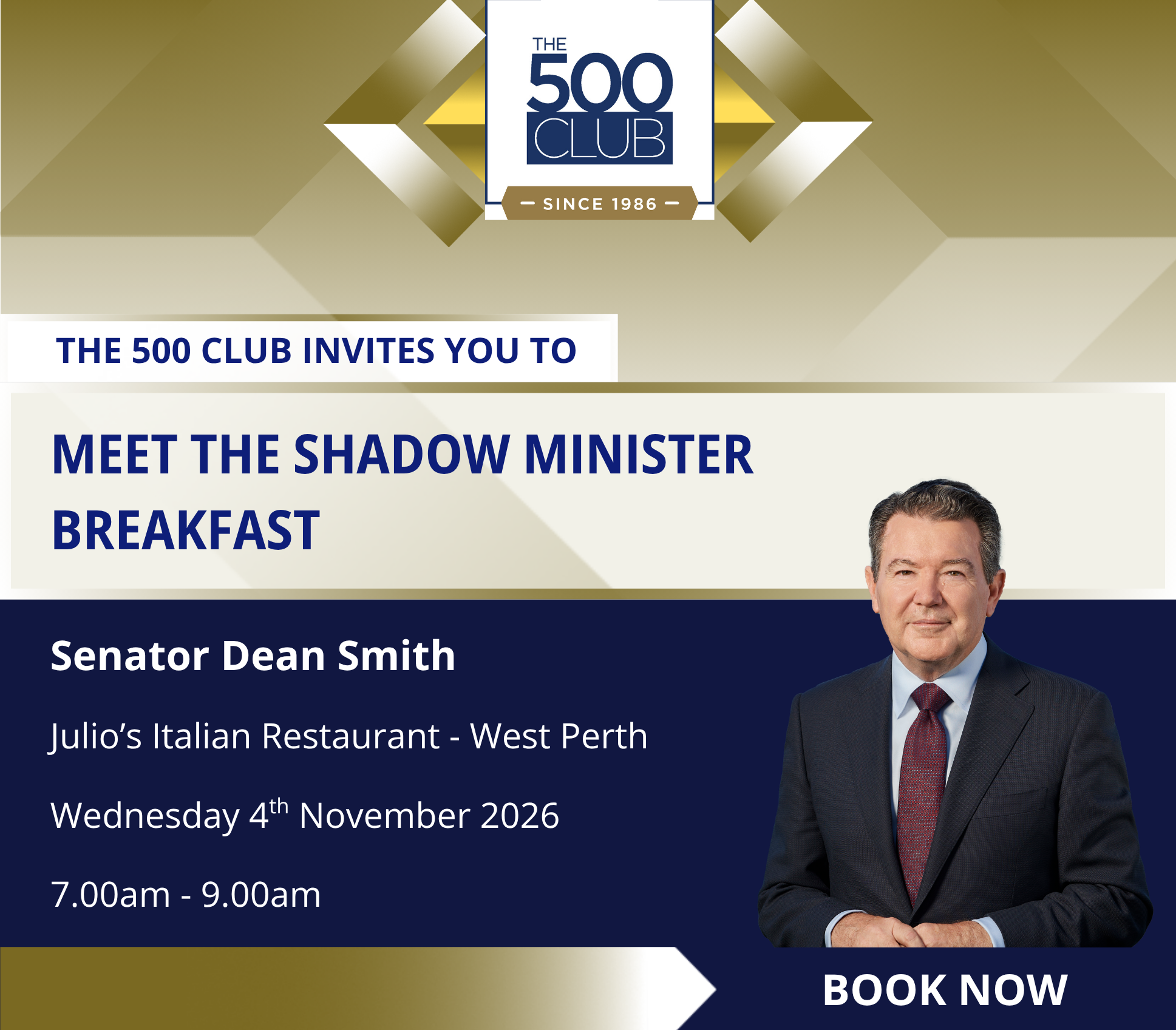 Meet the Shadow Minister Breakfast with Senator Dean Smith